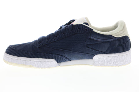 Reebok Club C 85 MU Corduroy DV7235 Mens Blue Canvas Lifestyle Sneakers Shoes