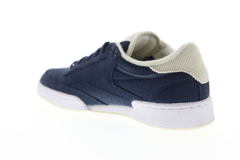 Reebok Club C 85 MU Corduroy DV7235 Mens Blue Canvas Lifestyle Sneakers Shoes