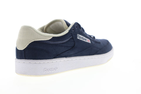 Reebok Club C 85 MU Corduroy DV7235 Mens Blue Canvas Lifestyle Sneakers Shoes