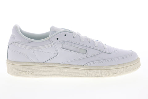 Reebok Club C 85 DV7243 Womens White Leather Low Top Lifestyle Sneakers Shoes