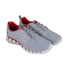 Reebok Zig Pulse 3.0 Mens Gray Mesh Athletic Lace Up Running Shoes