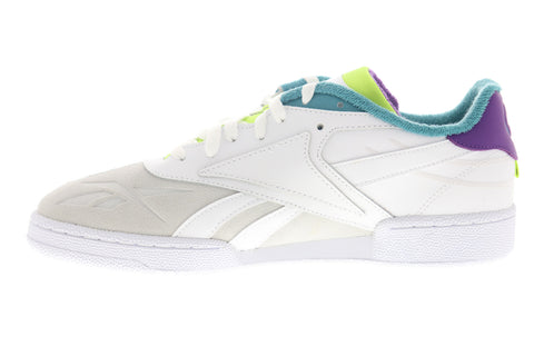 Reebok Club C RC 1.0 DV8659 Mens White Leather Low Top Lifestyle Sneakers Shoes