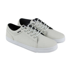 DVS Aversa DVF0000227111 Mens White Canvas Lace Up Athletic Surf Skate Shoes