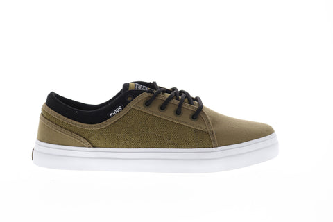 DVS Aversa+ Mens Green Canvas Surf Low Top Lace Up Skate Sneakers Shoes