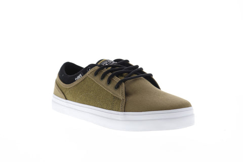 DVS Aversa+ Mens Green Canvas Surf Low Top Lace Up Skate Sneakers Shoes