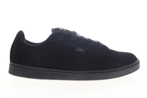 DVS Revival 2 Mens Black Nubuck Leather Low Top Lace Up Skate Sneakers Shoes