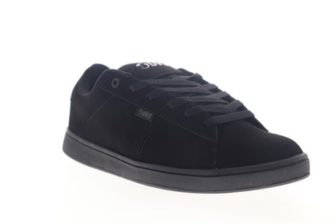 DVS Revival 2 Mens Black Nubuck Leather Low Top Lace Up Skate Sneakers Shoes