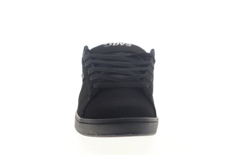 DVS Revival 2 Mens Black Nubuck Leather Low Top Lace Up Skate Sneakers Shoes