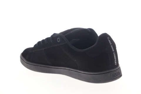 DVS Revival 2 Mens Black Nubuck Leather Low Top Lace Up Skate Sneakers Shoes