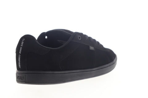 DVS Revival 2 Mens Black Nubuck Leather Low Top Lace Up Skate Sneakers Shoes