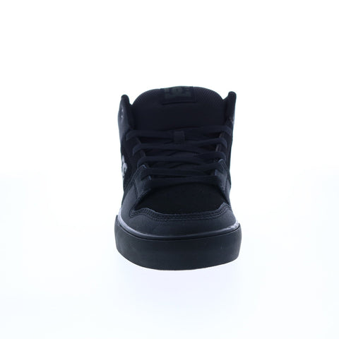 DC Pure Mid ADYS400082-KKG Mens Black Leather Skate Inspired Sneakers Shoes