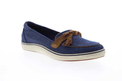 Grasshopper Highview Seasonals EF51784 Womens Blue Canvas Loafer Flats Shoes