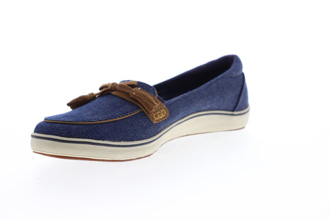Grasshopper Highview Seasonals EF51784 Womens Blue Canvas Loafer Flats Shoes