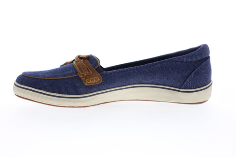 Grasshopper Highview Seasonals EF51784 Womens Blue Canvas Loafer Flats Shoes