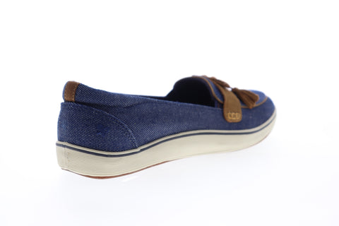 Grasshopper Highview Seasonals EF51784 Womens Blue Canvas Loafer Flats Shoes