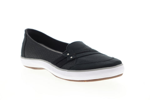 Grasshopper Sole Element EF52811 Womens Black Narrow B Canvas Loafer Flats Shoes