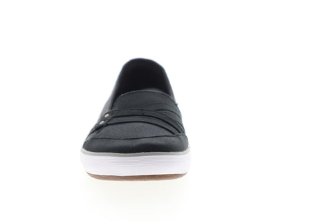 Grasshopper Sole Element EF52811 Womens Black Narrow B Canvas Loafer Flats Shoes