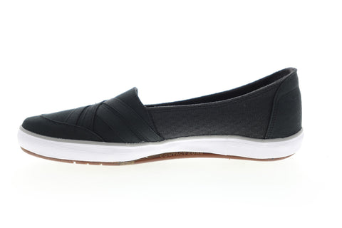 Grasshopper Sole Element EF52811 Womens Black Narrow B Canvas Loafer Flats Shoes