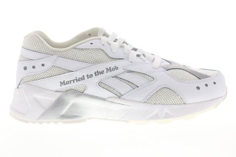 Reebok Aztrek EF7374 Womens White Leather Low Top Lifestyle Sneakers Shoes