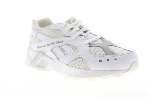 Reebok Aztrek EF7374 Womens White Leather Low Top Lifestyle Sneakers Shoes