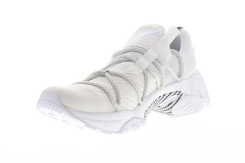 Reebok Trideca 200 Mens White Canvas Lace Up Athletic Running Shoes