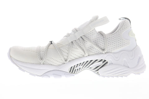 Reebok Trideca 200 Mens White Canvas Lace Up Athletic Running Shoes