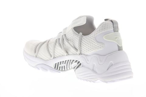Reebok Trideca 200 Mens White Canvas Lace Up Athletic Running Shoes