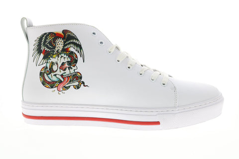 Ed Hardy Ink EH9028H Mens White Synthetic Lace Up Lifestyle Sneakers Shoes