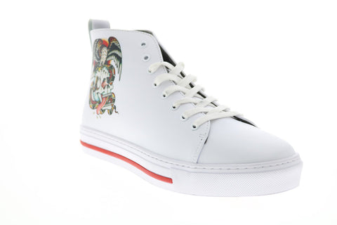 Ed Hardy Ink EH9028H Mens White Synthetic Lace Up Lifestyle Sneakers Shoes