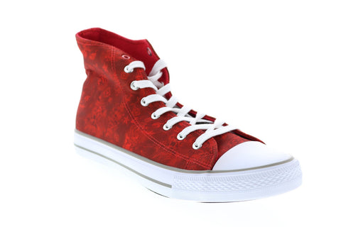 Ed Hardy Eagle EH9037H Mens Red Canvas Lace Up Lifestyle Sneakers Shoes