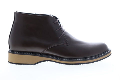 English Laundry Haddock EK503S72 Mens Brown Leather Mid Top Chukkas Boots