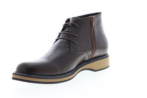English Laundry Haddock EK503S72 Mens Brown Leather Mid Top Chukkas Boots