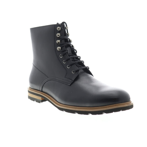 English Laundry Flynn EL2236B Mens Black Leather High Top Casual Dress Boots