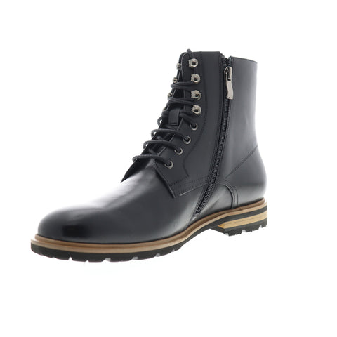 English Laundry Flynn EL2236B Mens Black Leather High Top Casual Dress Boots
