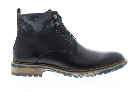 English Laundry Ronan EL2253B Mens Black Leather High Top Casual Dress Boots