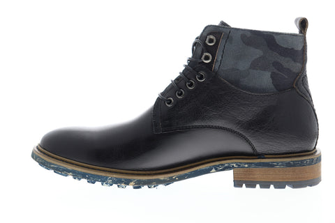 English Laundry Ronan EL2253B Mens Black Leather High Top Casual Dress Boots