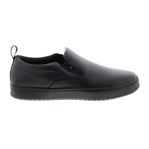 Emeril Lagasse Royal Slip Resistant Mens Black Leather Athletic Work Shoes
