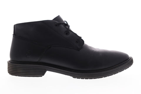 Emeril Lagasse Ward Smooth ELMWARDV-001 Mens Black Leather Mid Top Chukkas Boots