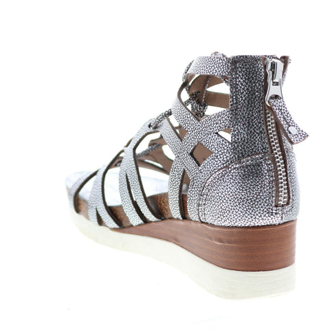 OTBT Escapade Escapade-SLV Womens Gray Synthetic Zipper Slingback Sandals Shoes 