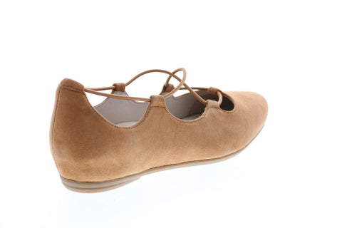 Earthies Essen ESSEN PRINTED-CGC Womens Brown Suede Ballet Flats Shoes