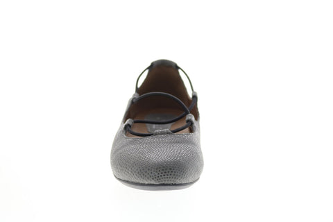 Earthies Essen Flat ESSEN PRINTED-GRY Womens Gray Suede Ballet Flats Shoes
