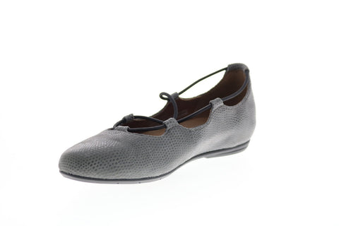 Earthies Essen Flat ESSEN PRINTED-GRY Womens Gray Suede Ballet Flats Shoes