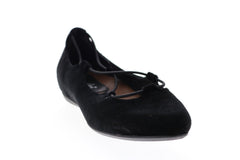 Earth Essen Velvet Flat Essen Velvet-BLK Womens Black Canvas Slingback Sandals Shoes 
