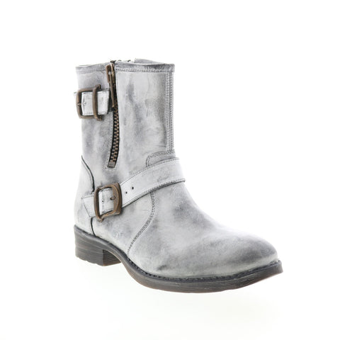 Roan Celebration F212005 Womens Gray Leather Hook & Loop Casual Dress Boots