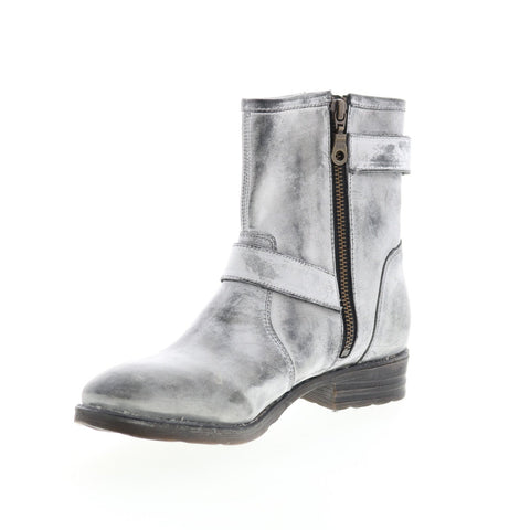 Roan Celebration F212005 Womens Gray Leather Hook & Loop Casual Dress Boots
