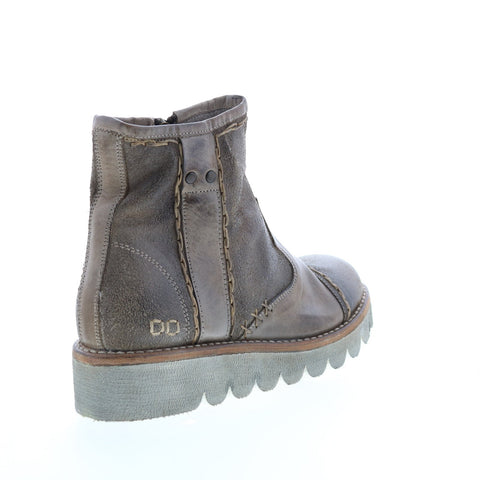 BedStu Lea F301102 Womens Gray Leather Zipper Casual Dress Boots
