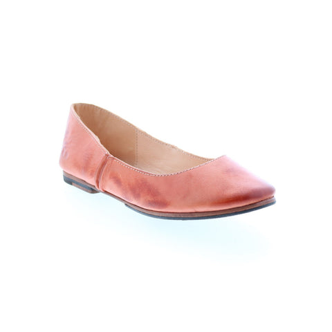 BedStu Misty F301616 Womens Red Leather Slip On Ballet Flats Shoes