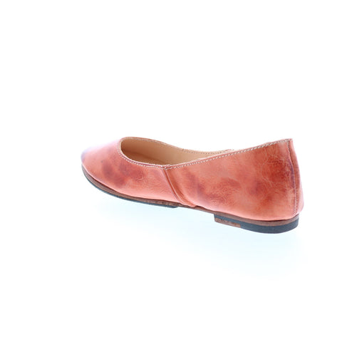 BedStu Misty F301616 Womens Red Leather Slip On Ballet Flats Shoes