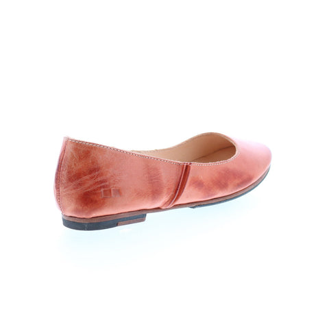 BedStu Misty F301616 Womens Red Leather Slip On Ballet Flats Shoes