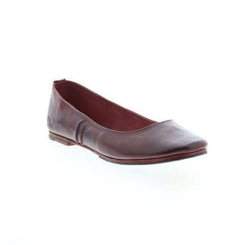 BedStu Misty F301616 Womens Burgundy Leather Slip On Ballet Flats Shoes